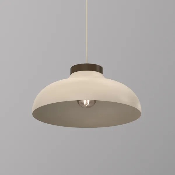 Lustră suspendată pe cablu BASCA 1xE27/15W/230V bej/maro
