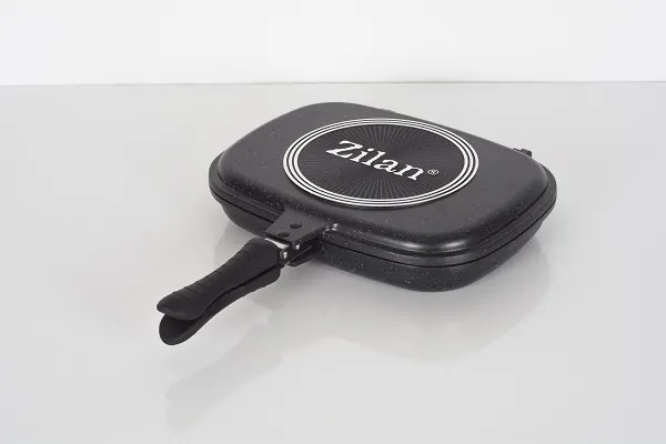Tigaie dubla ZILAN ZLN9522,culoare negru Diametru 30 cm, garnitura silicon rezerva,