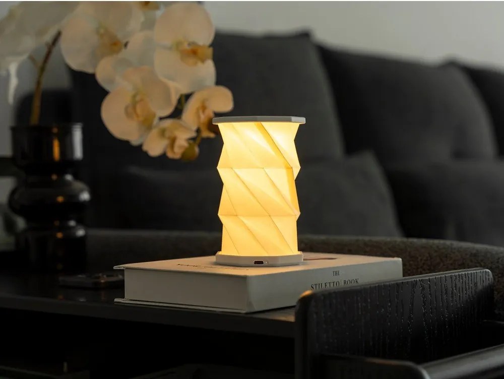 Decorațiune luminoasă albă portabilă cu USB ø 8 cm Twist – Gingko