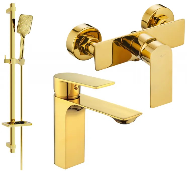 Mexen Alexa DQ62 set de duș, Aurie - 71204DQ62-50