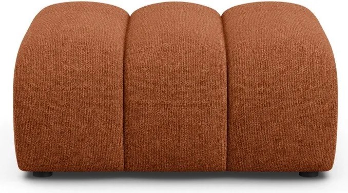 Taburet cărămiziu cu tapițerie din chenille Lupine – Micadoni