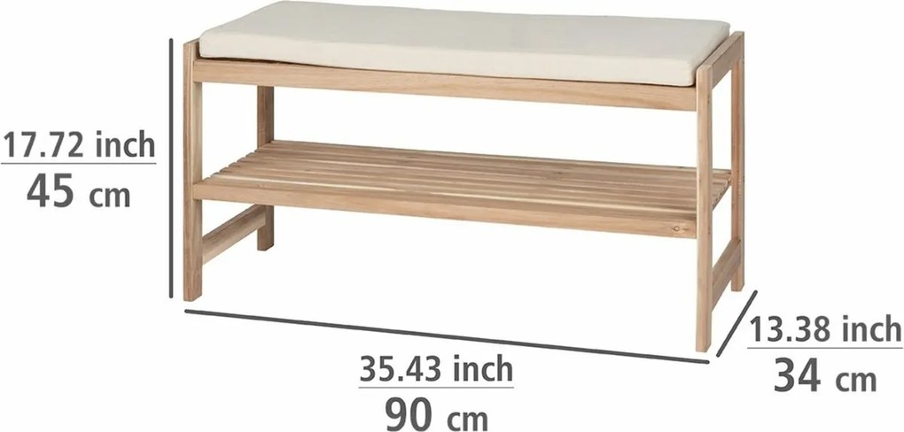 Wenko Șapcă de pantofi din lemn cu scaun ACINA