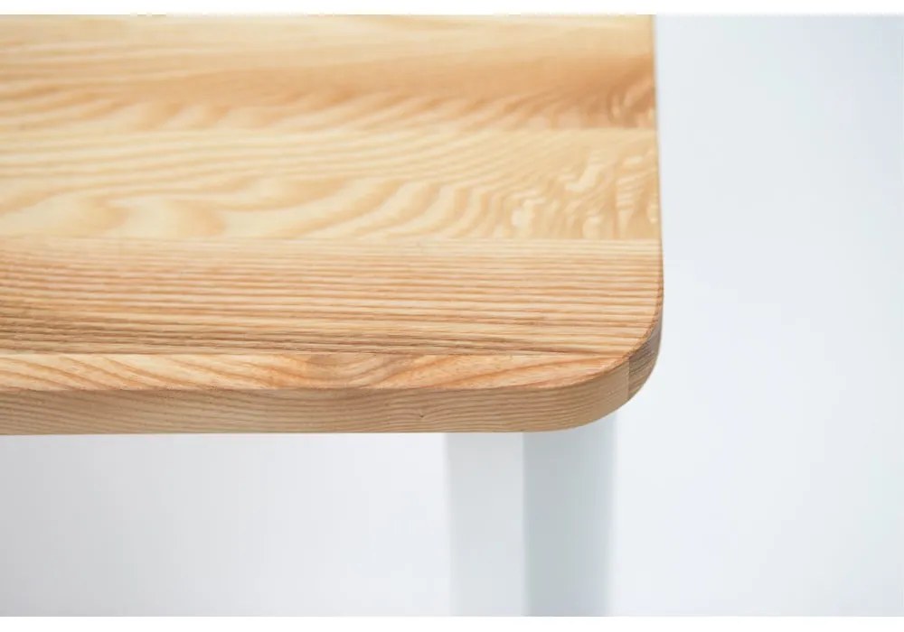 Masă cu picioare rotunjite Ragaba TRIVENTI, 120 x 80 cm, natural-alb