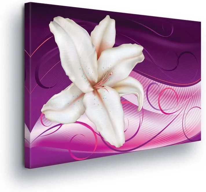 GLIX Tablou - Lily Flower on Violet Background 100x75 cm