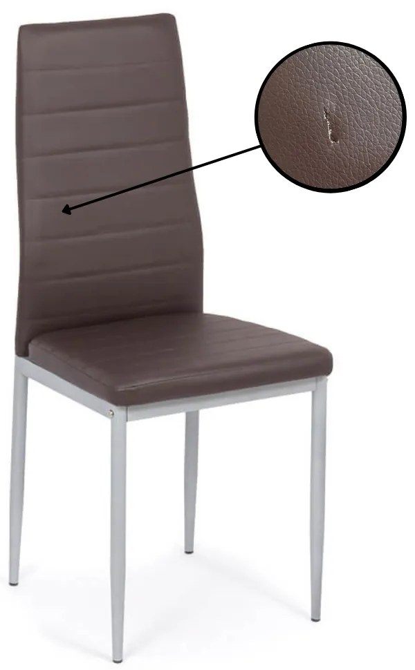 RESIGILAT - Scaun bucatarie din piele ecologica BUC 263 maro