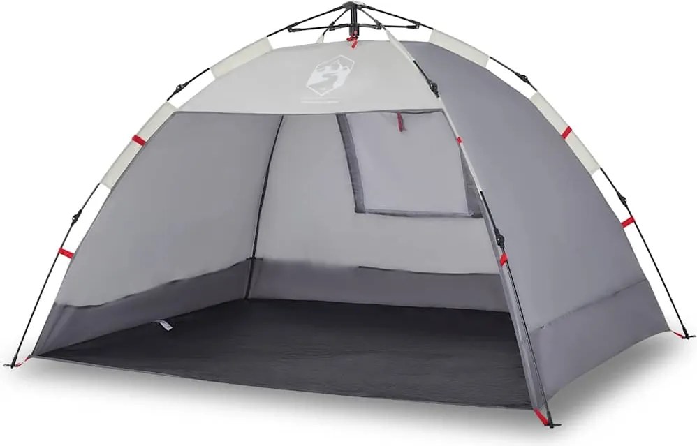 vidaXL Cort camping 2 persoane gri impermeabil setare rapidă