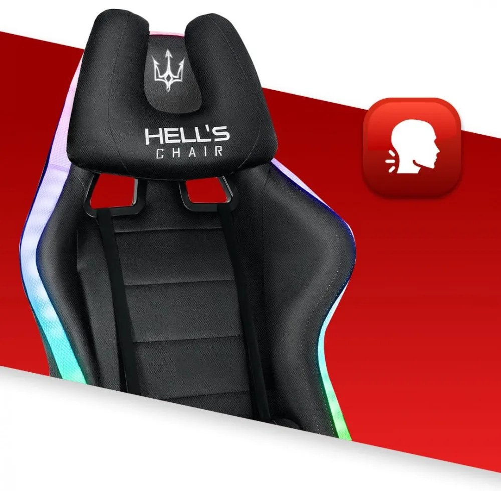 Scaun gaming HC-1039 LED RGB Black