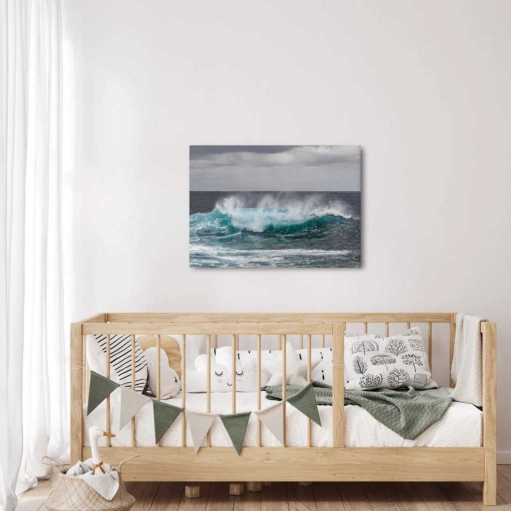 Tablou - Valuri pe ocean (70x50 cm)