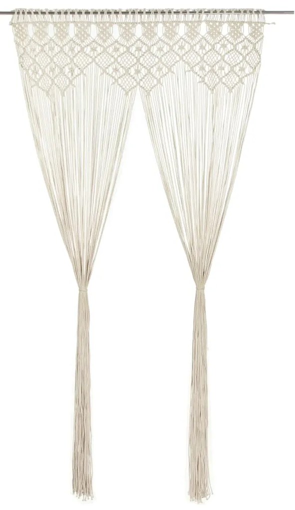 Perdea macrame, 140 x 240 cm, bumbac 1, Crem