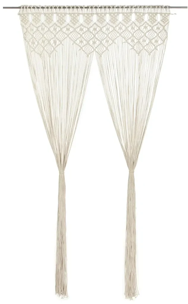 Perdea macrame, 140 x 240 cm, bumbac 1, Crem