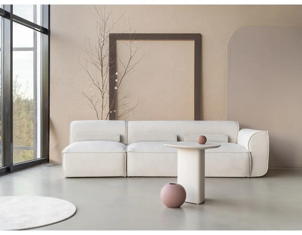 Șezlong modular alb (cu colț pe partea dreaptă) Flex Felix – Miuform