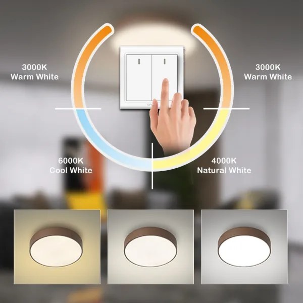 Brilagi - Plafonieră LED POOL LED/48W/230V 3000/4000/6000K 40 cm maro