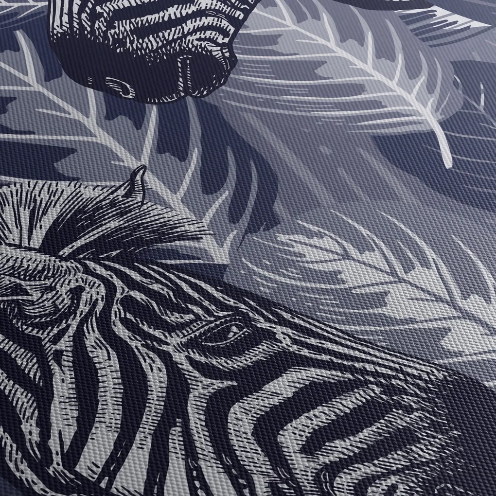 Tablou - Zebre între frunze (90x60 cm)