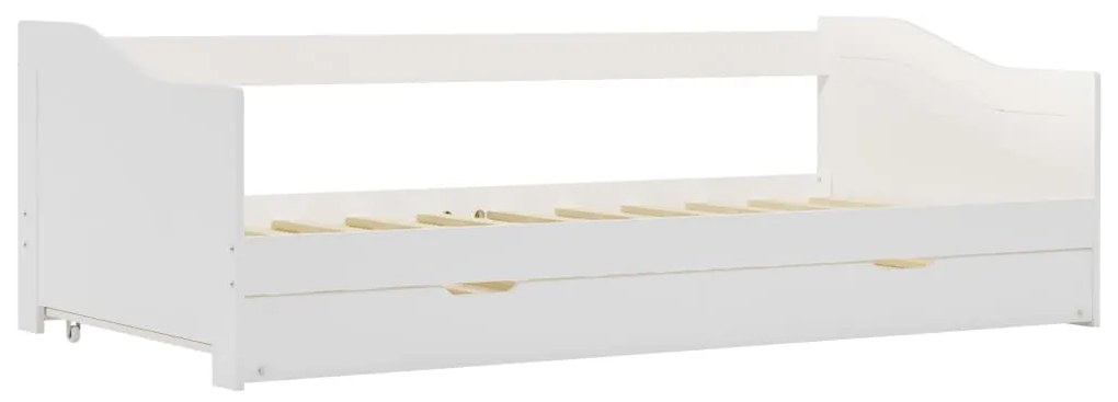 Cadru pat canapea, extensibil, alb, 90 x 200 cm, lemn de pin Alb