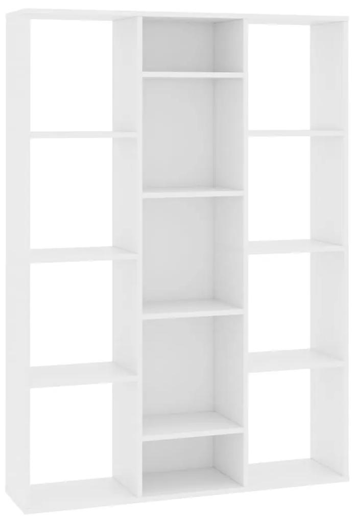 800441 vidaXL Separator cameră/Bibliotecă, alb, 100x24x140 cm, PAL