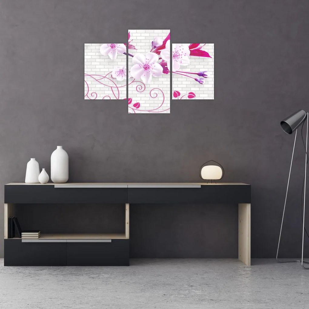 Tablou cu creangă înflorită (90x60 cm)