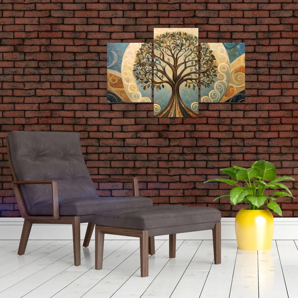 Tablou – Arborele vieții și spirale (90x60 cm)