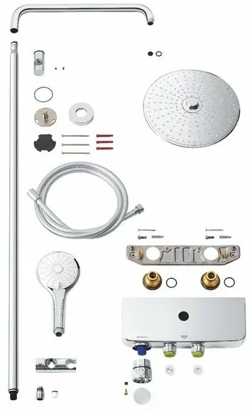 Coloana de dus cu baterie termostatata Grohe Euphoria 260 Mono