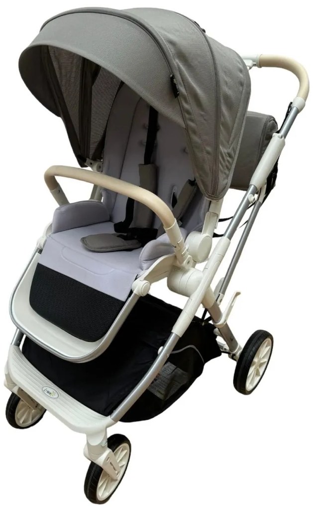 Carucior 2 in 1 pentru copii Usor si Compact - Pliabil, Sistem de absorbtie a socurilor, Scaun Reversibil - Verde - CPC-58-verde