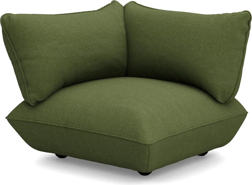 Modul scaun coltar Sumo bouclé, culori multiple - Fatboy Culoare: verde cu frunze