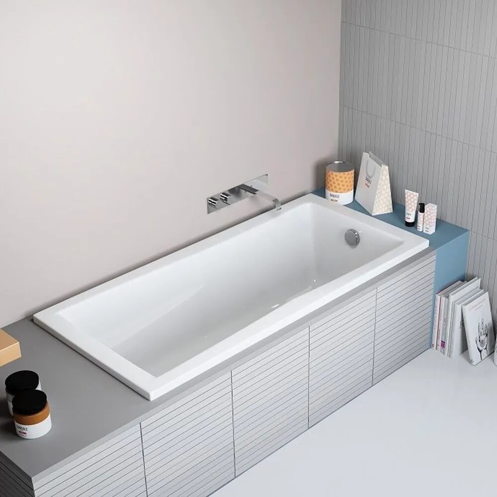 Cada dreptunghiulara Radaway Arkadia acril 170x75 cm alb lucios