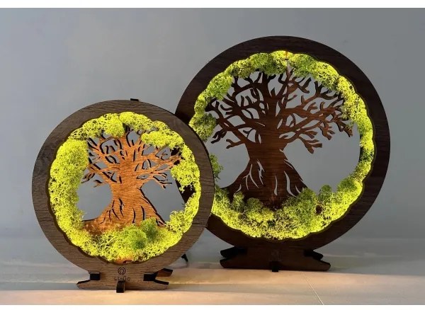 Li-Go 23631/DUB2 - Decorațiune LED de masă cu intensitate reglabilă, LED/12W/230V, 30x31 cm, stejar