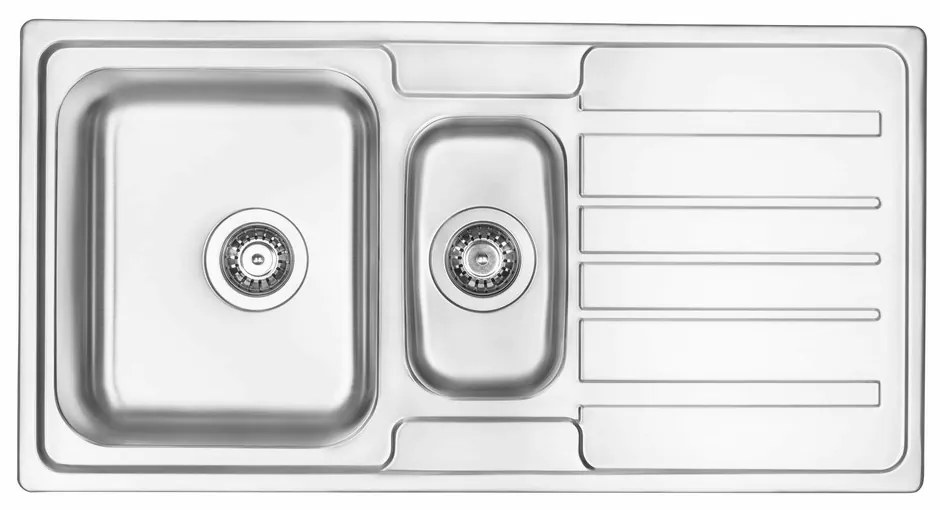 Chiuveta Deante Virgo inox satinat 2 cuve 97x50 cm