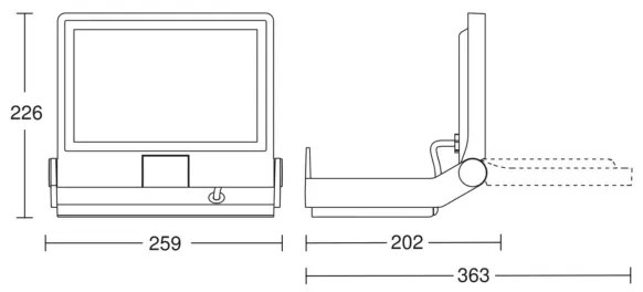 Proiector LED XLED PRO ONE Max LED/49,4W/230V IP44 antracit Steinel 069520