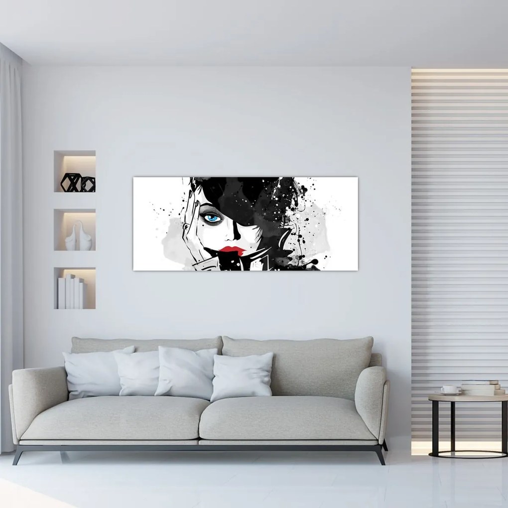 Tablou - Femeia misterioasă (120x50 cm)