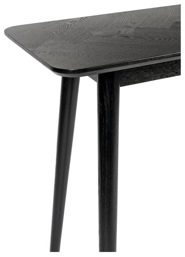 Masă consolă neagră 40x120 cm Fabio – White Label