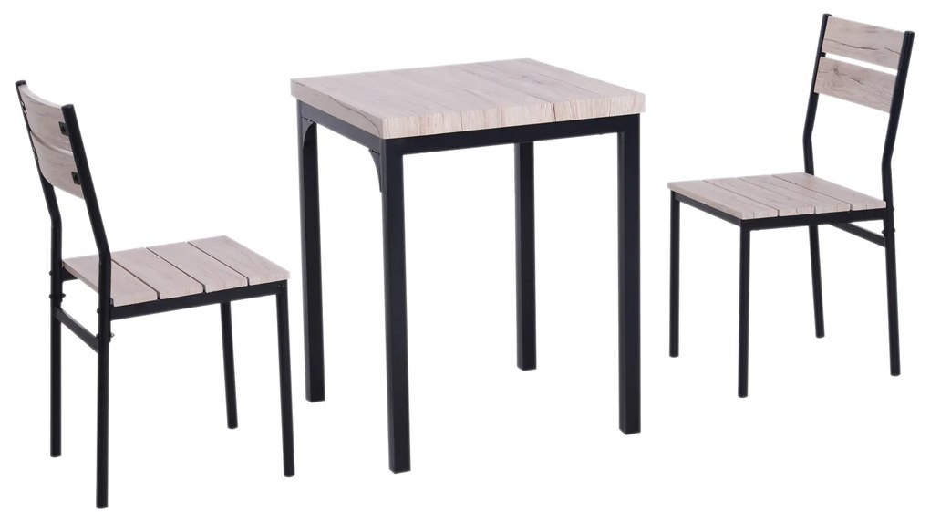 HOMCOM Set masă și scaune stil loft, ideal pentru spații mici | Aosom Romania