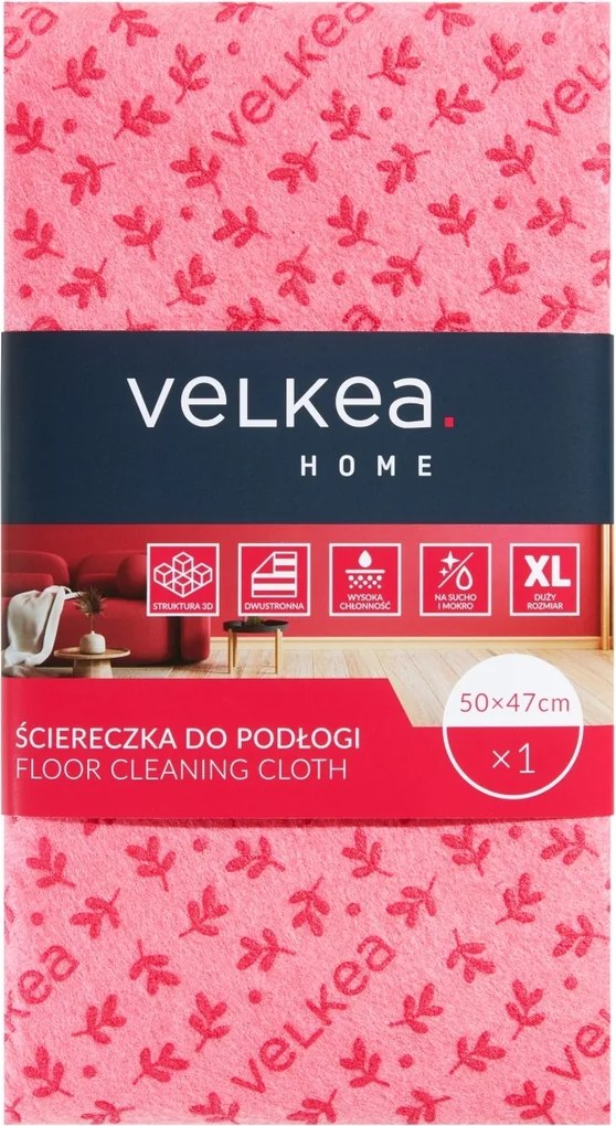 Laveta cauciucata curatare podele, utilizare umeda si uscata, poliester, 50 x 47 cm, Velkea