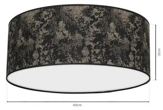 Plafonieră SATINO 2xE27/60W/230V neagră/aurie