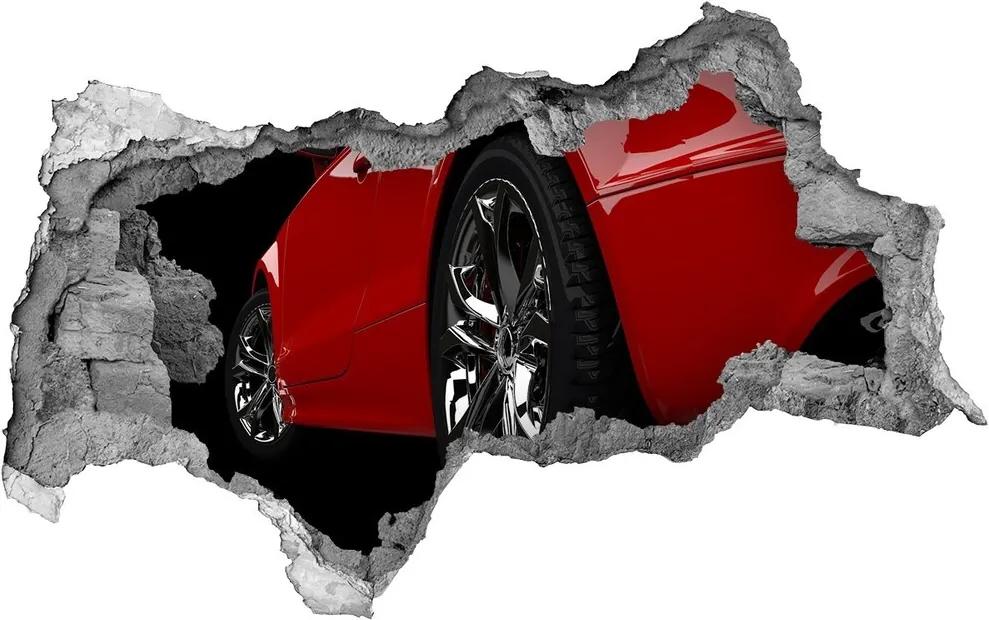 Autocolant autoadeziv gaură Mașină roșie