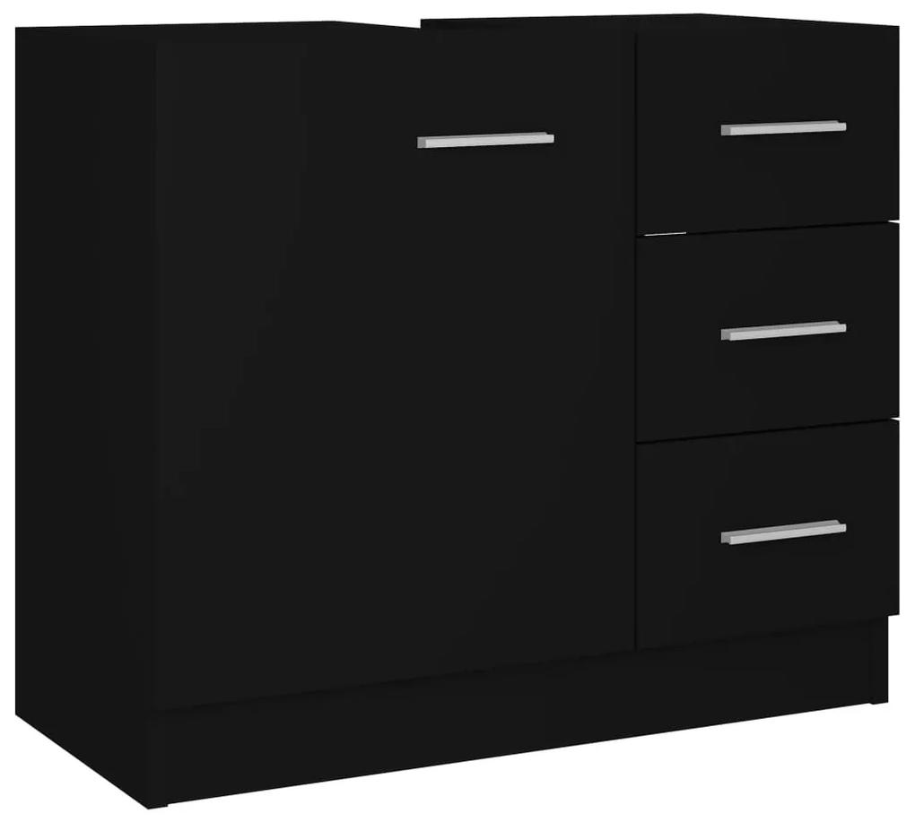 Masca de chiuveta, negru, 63 x 30 x 54 cm, PAL Negru, 1