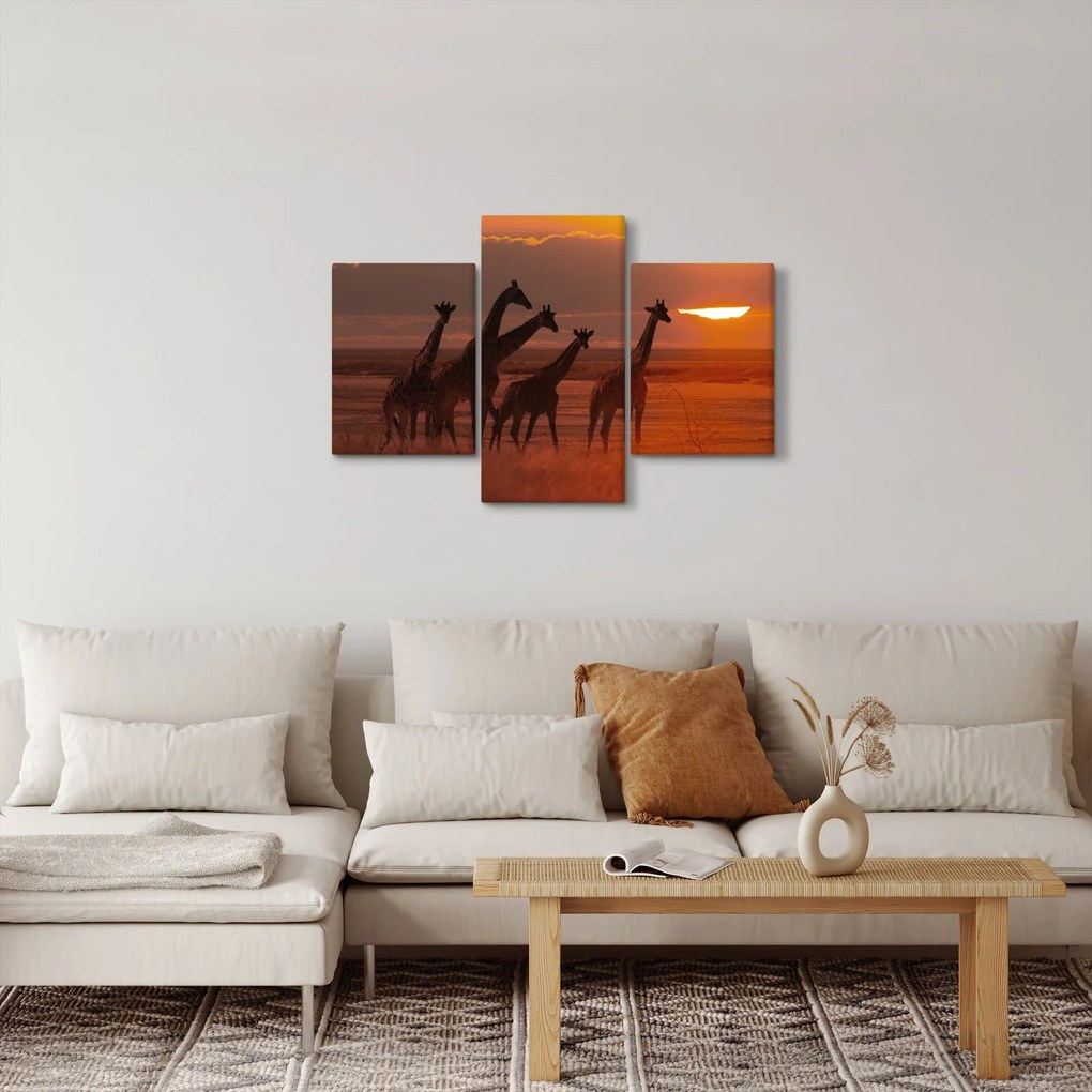 Tablou - Girafe în savana africană (90x60 cm)