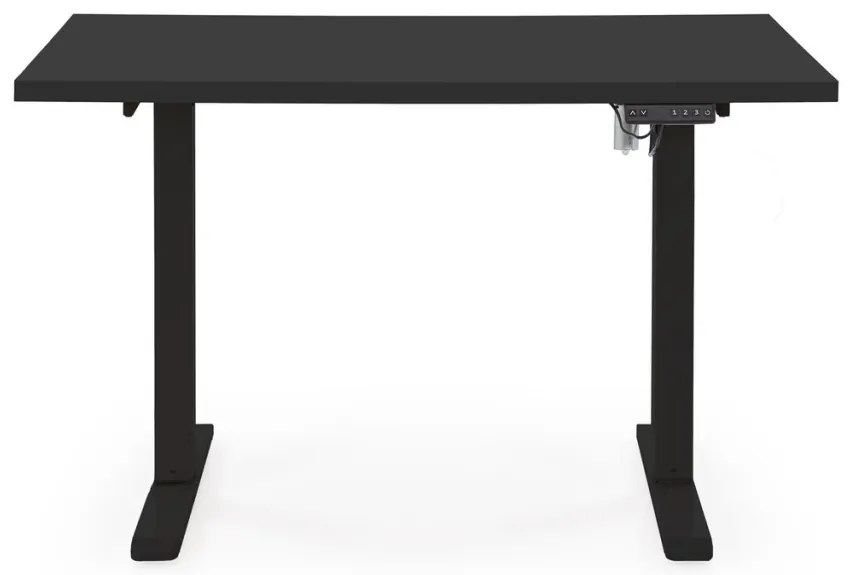 Masa de birou cu functie de reglare a inaltimii B54 negru/negru L120 cm