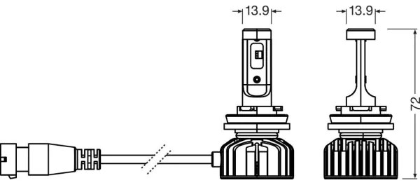 Set 2 buc. Becuri LED auto NIGHT BREAKER SMART HB4 P22d/10W/12V 6000K - Osram