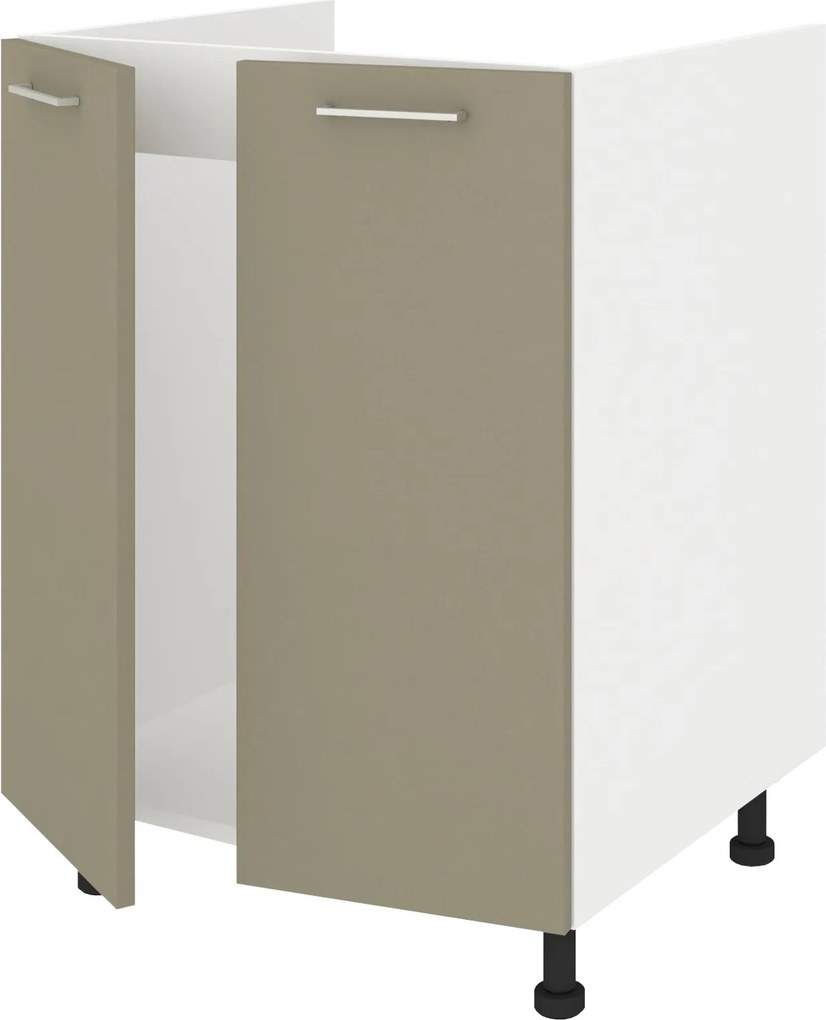 Corp Masca Chiuveta Lecce, 2 Usi, Taupe/Alb, 60 x 50 x 80 cm