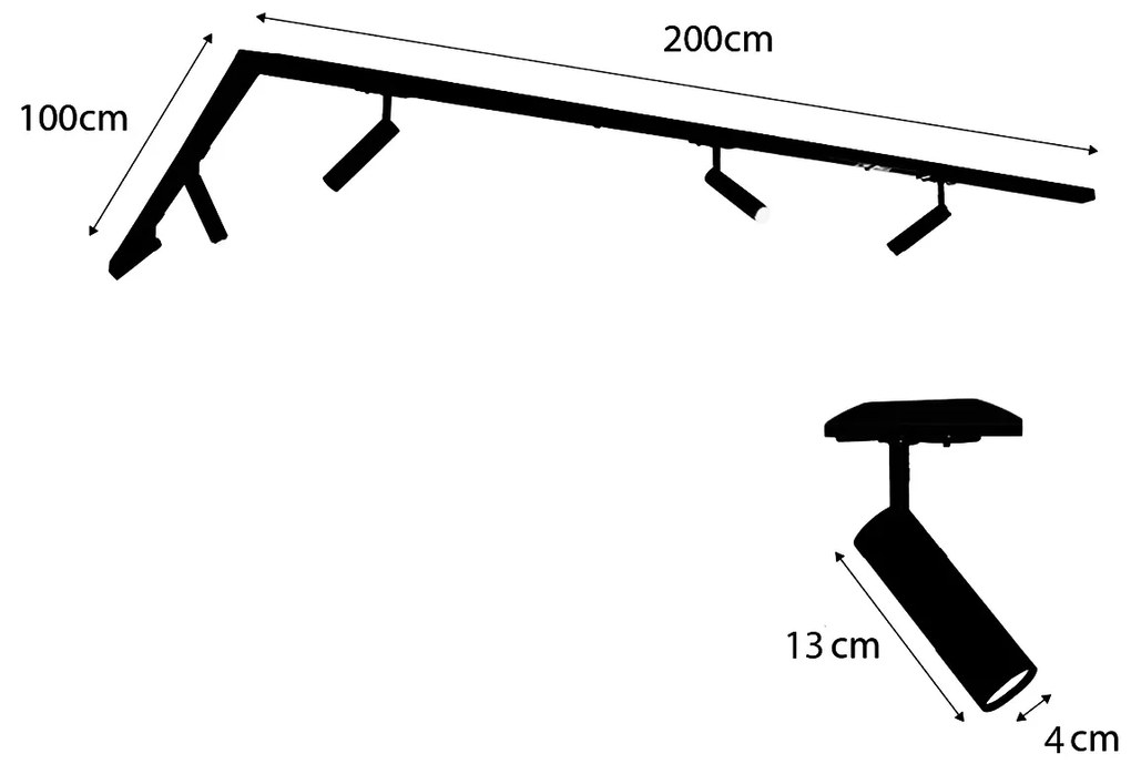 Sistem modern de iluminat pe șine cu 5 spoturi bronz închis monofazat GU10 35 mm - Iconic Jeana Luxe
