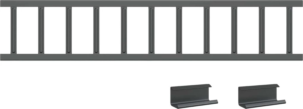 vidaXL Apărătoare de zăpadă pentru acoperiș Antracit 100 x 2,5 x 20 cm