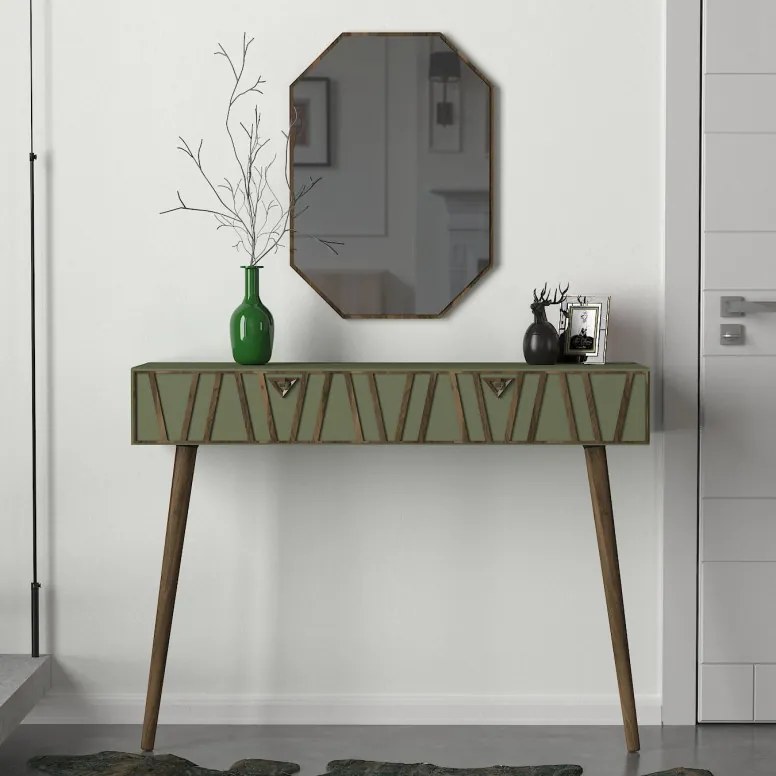 Masuta Auxiliara ForestAynalı Walnut-Dark Green