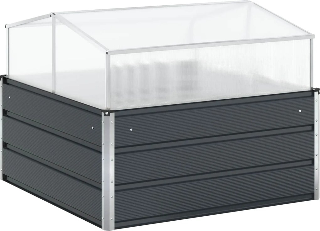 vidaXL Jardinieră Antracit 100 x 100 x 77 cm Oțel Galvanizat