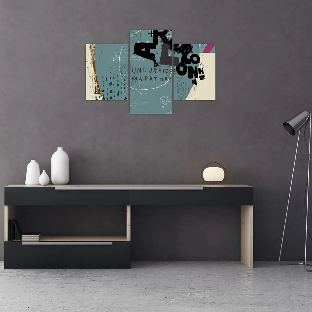 Tablou - Flying balon cu curcubeu (90x60 cm)