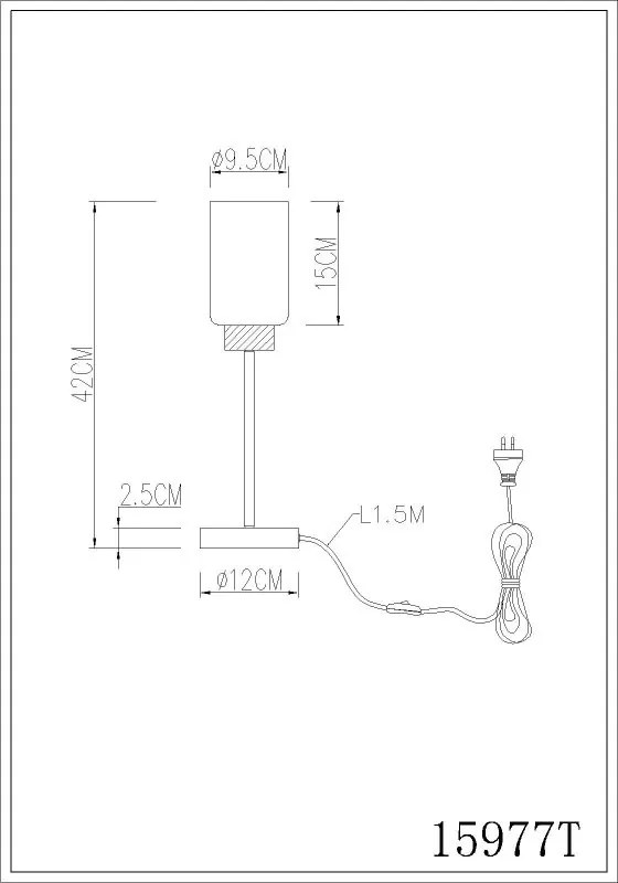 Veioza/ Lampa de masa metal si lemn ROWENA