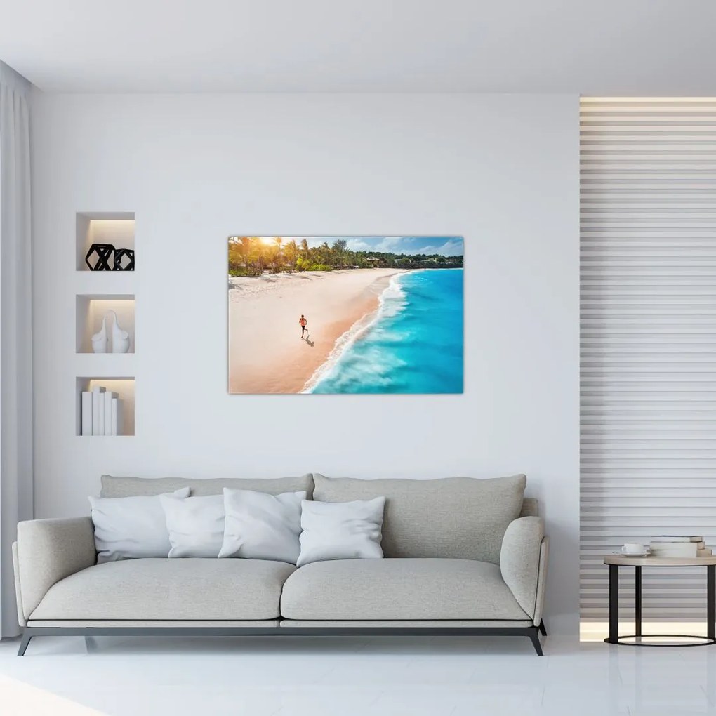 Tablou - Fuga pe plajă (90x60 cm)