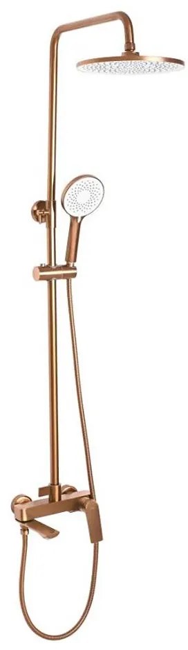 REA-P2418 - Set de duș cu baterie AVALON, cupru periat