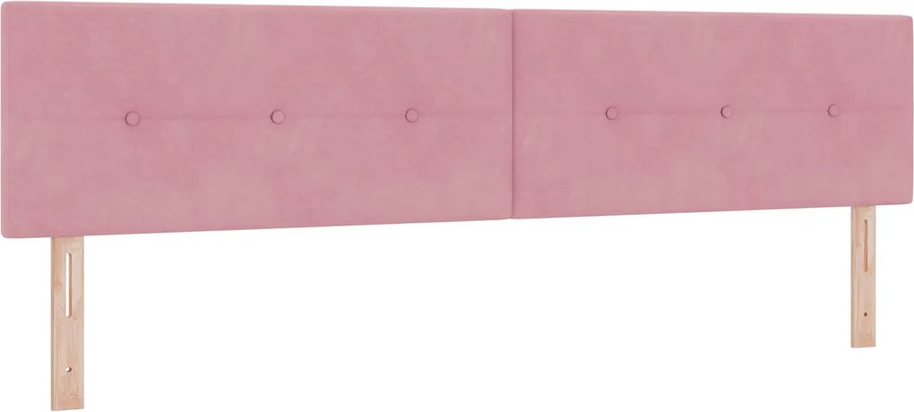 vidaXL Tăblie LED cu benzi LED Manual Roz 200 cm Catifea