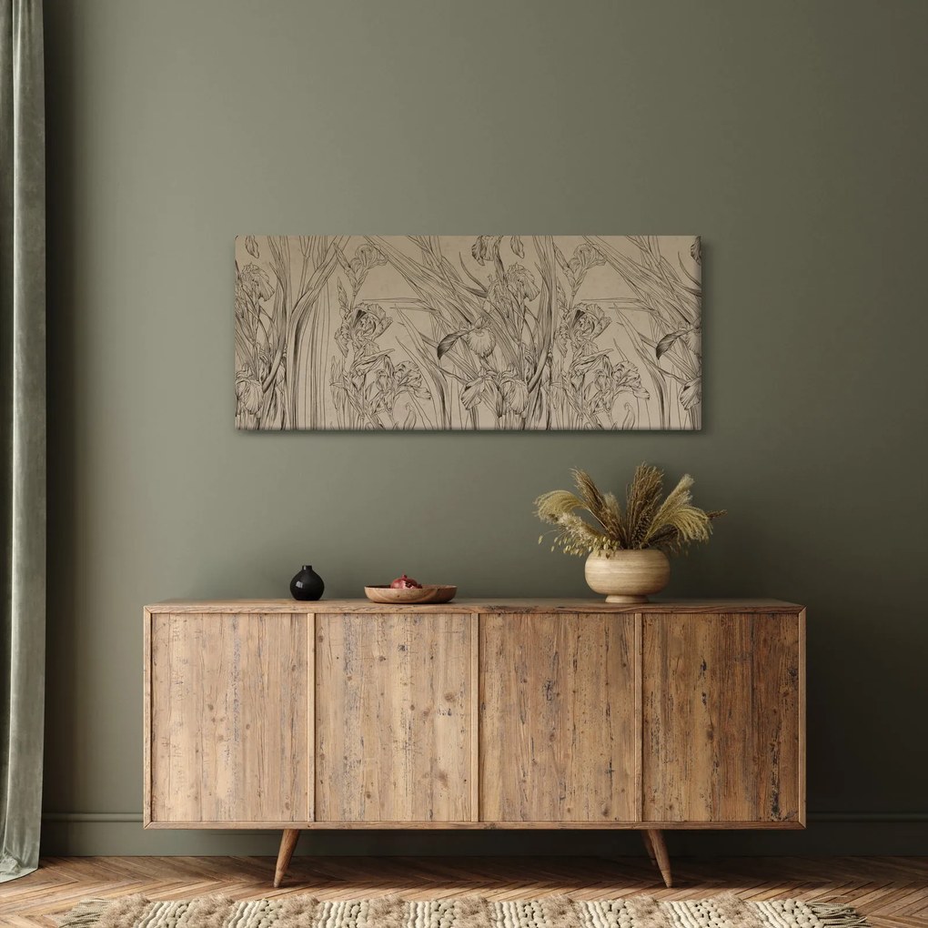 Tablou - Contururile plantelor (120x50 cm)