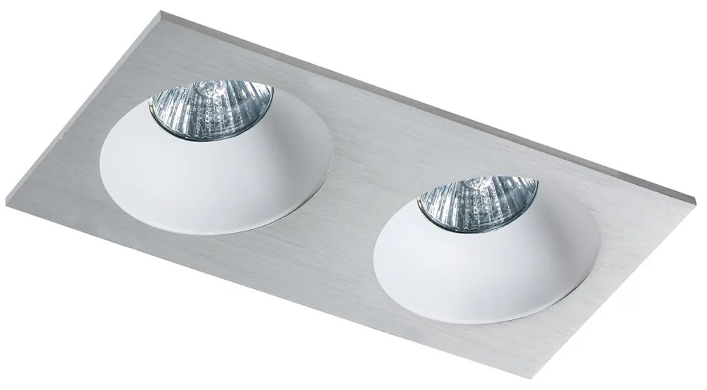 Spot incastrat tavan/plafon stil modern Hugo 2 aluminiu